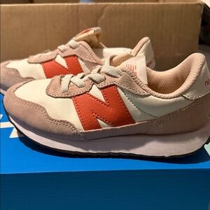 New Balance Kids Cream and Orange Retro Runner Sneakers